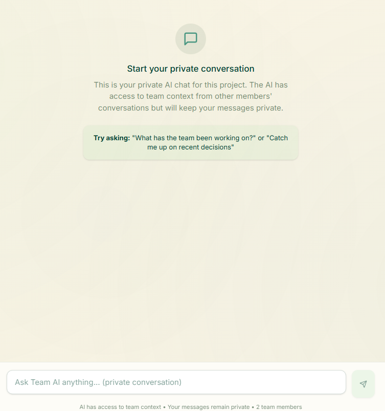 Private AI Chat Interface